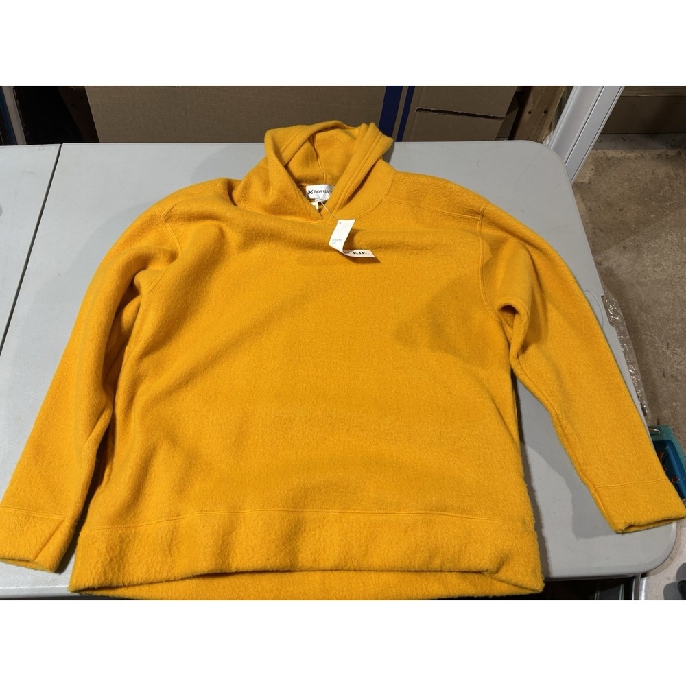 Vtg Bob Mackie M Yellow‎ Fuzzy Hoodie NWT